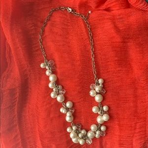 9.5”L White Beaded Necklace